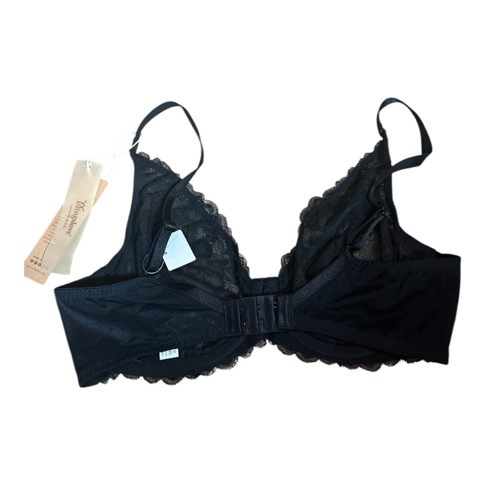 Wingslove Sexy Sheer Mesh Bra | 36C | Black | NWT - Picture 5 of 5